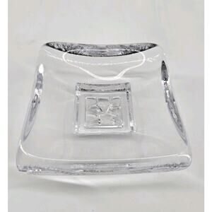 Kosta Boda Bertil Vallien Sweden Modernist Art Two Face Glass Trinket Dish